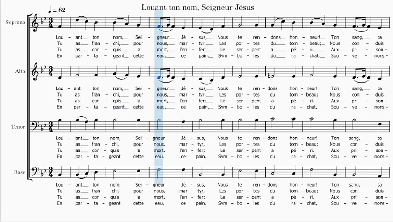 Louant ton nom, Seigneur Jésus (Cantique No 106)