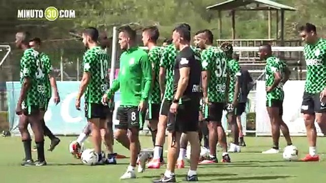 Jugadores de Atlético Nacional se alistan para la reanudación