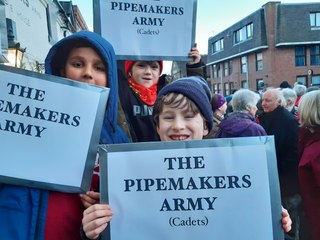 Pipe Makers Army on the march to support Broseley pub