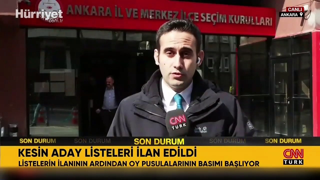 Kesin aday listeleri ilan edildi