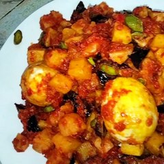 Masak petai balado campur ganepo Ubi