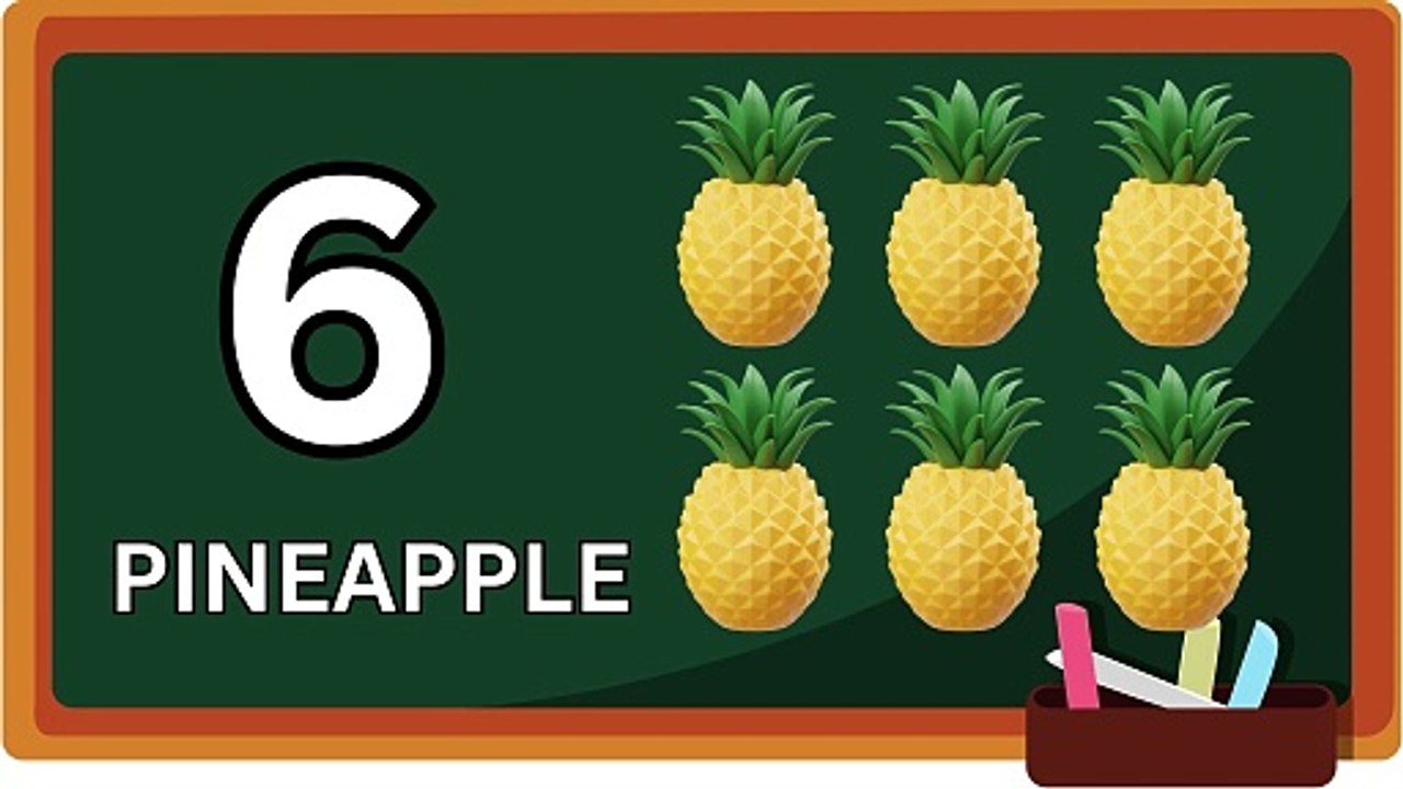 counting numbers with fruits - learn fruits 123 for Kids - Fruit Counting for Preschoolers