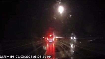 Several vehicles come off road