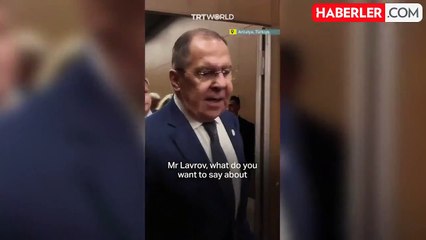 Antalya'da Lavrov'u güldüren Macron sorusu