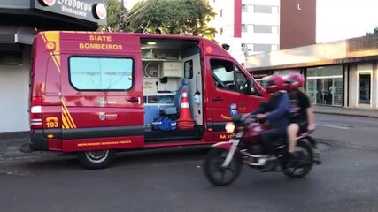 Motociclista de 31 anos se envolve em acidente com Onix no centro de Cascavel