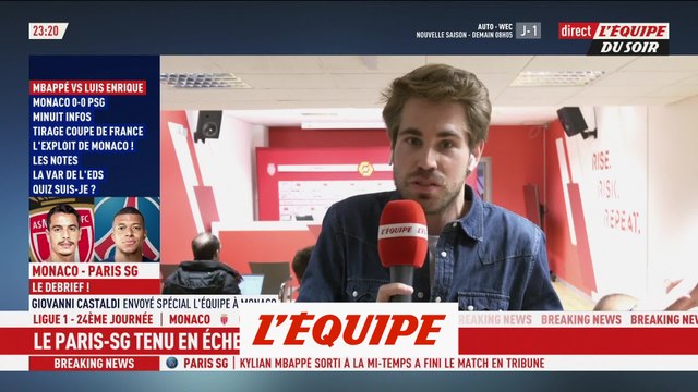 Mbappé remplacé par Randal Kolo Muani à la mi-temps à Monaco - Foot - L1 - PSG