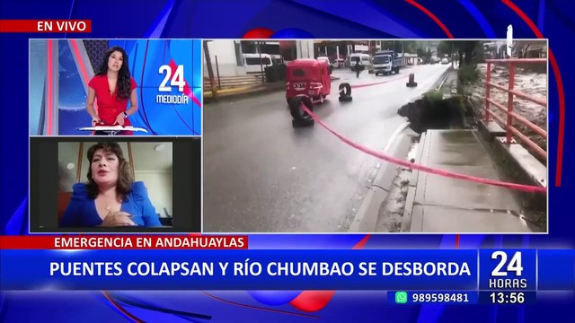 Lluvias torrenciales en Apurímac causan tragedia: puente colapsa y cuatro personas fallecen