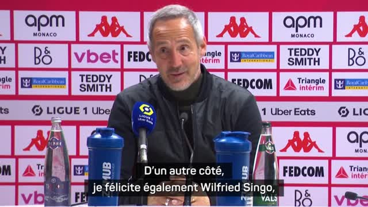 Monaco - Hütter : "Je félicite Singo qui a joué de manière fantastique contre Mbappé"