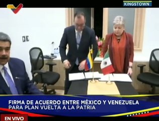 Venezuela y México firman acuerdo integral sobre migración "Plan Vuelta a la Patria"