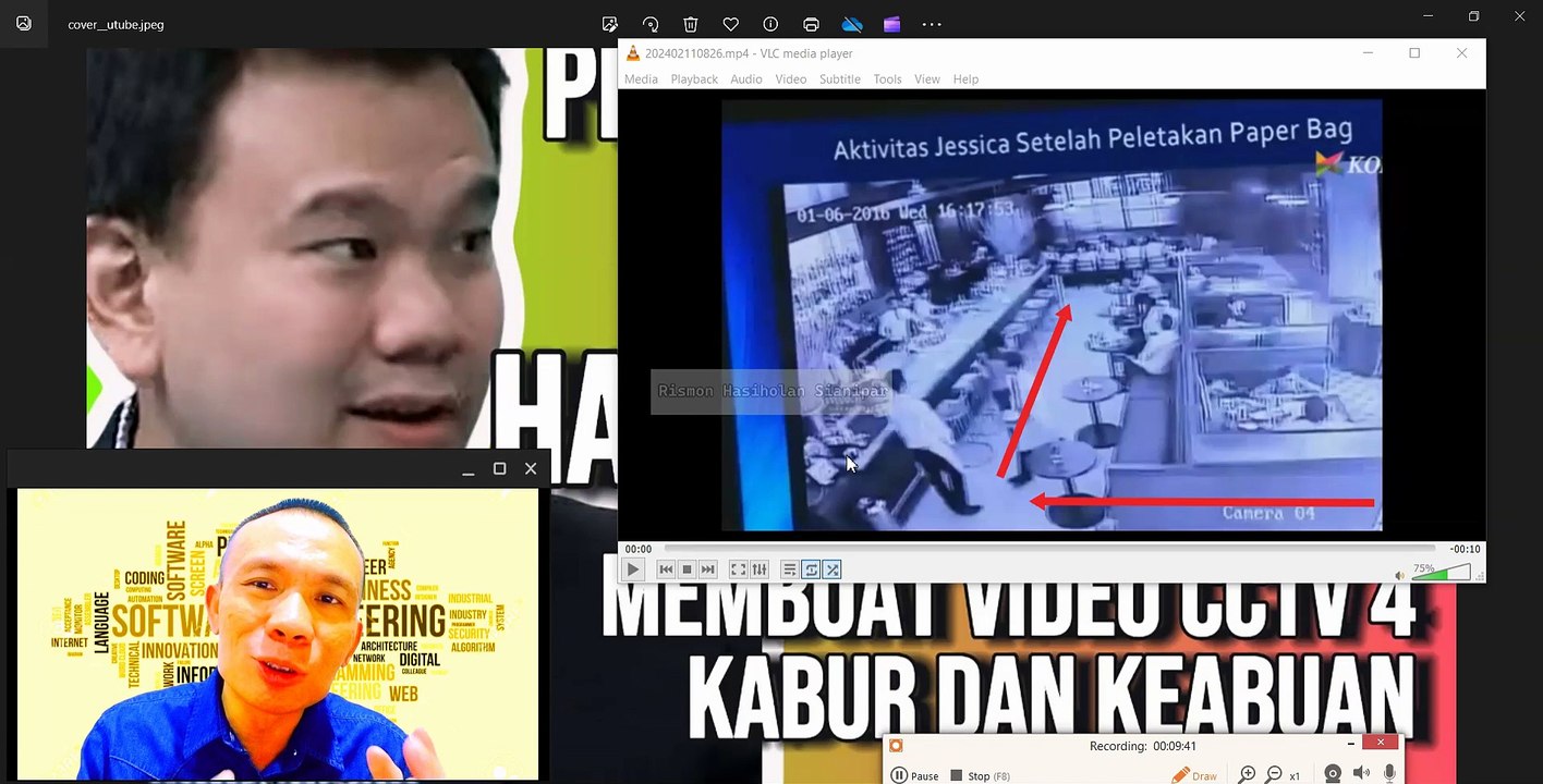 CHRISTOPHER HARIMAN RIANTO MEMBUAT VIDEO CCTV 4 KABUR DAN KEABUAN