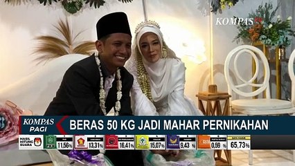 Pria di Ponorogo Menikahi Kekasihnya dengan Mahar 50 Kilogram Beras dan Paket Sembako