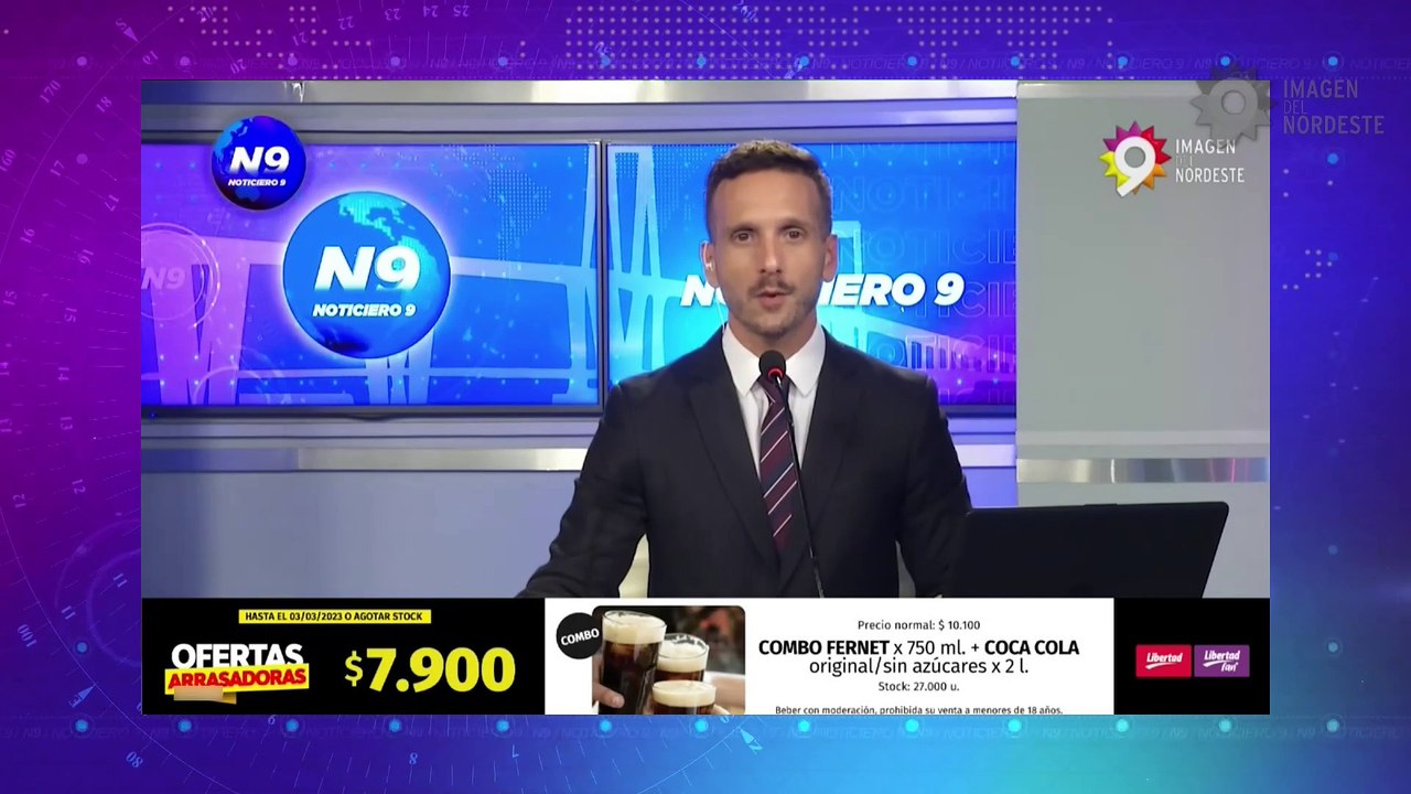 Canal 9 (Resistencia) - Tanda Publicitaria + Fin Noticiero 9 + Inicio Los 8 escalones [01/03/2024]