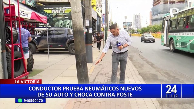 La Victoria: auto que realizaba presuntos piques ilegales termina impactándose contra poste