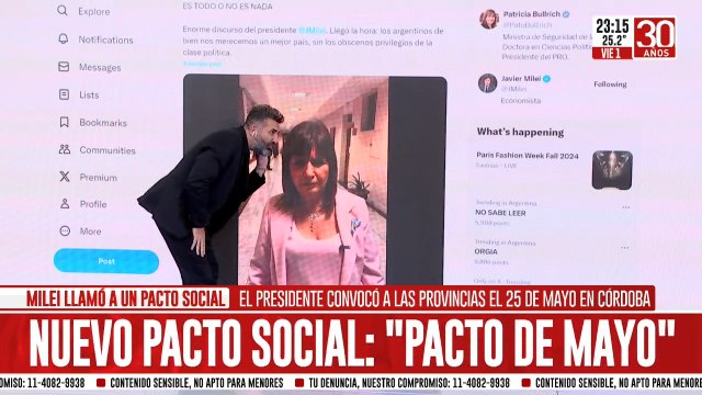 Patricia Bullrich invitó a todos los gobernadores a firmar el Pacto Social