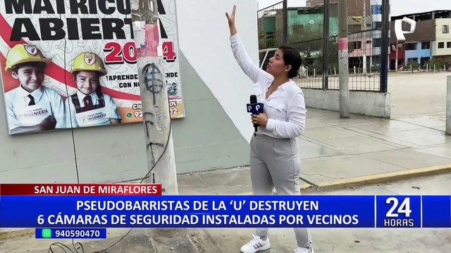 SJM: barristas destruyen cámaras de seguridad tras ser retirados de losa