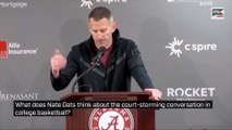 What does Nate Oats think about the court storming conversation in college basketball?