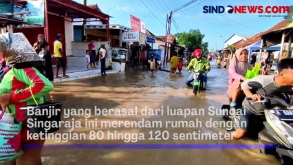 Sungai Singaraja Meluap, Ratusan Rumah di Cirebon, Jawa Barat Terendam Banjir