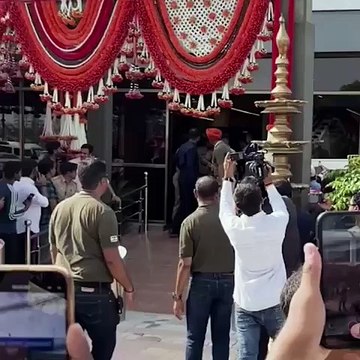 #masterblaster Sachin Tendulkar in Jamnagar for Anant Radhika pre-wedding rituals.