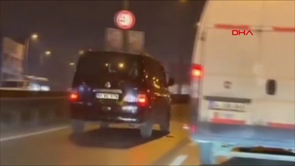 Kartal'da trafikte tehlikeli inatlaşma kamerada