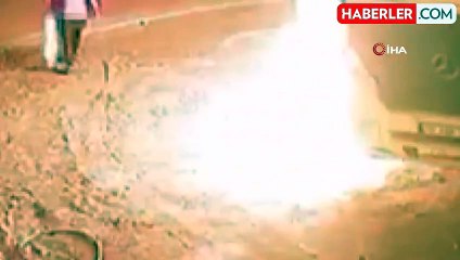 Kayseri'de tırı kundaklayan şahıs yanmaktan kıl payı böyle kurtuldu