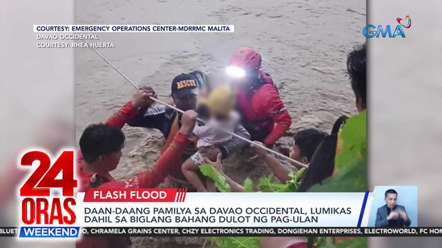 Daan-daang pamilya sa Davao Occidental, lumikas dahil sa biglang bahang dulot ng pag-ulan | 24 Oras Weekend