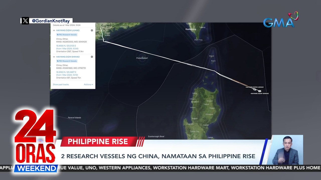 2 research vessels ng China, namataan sa Philippine Rise | 24 Oras ...