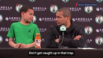 Mazzulla tells son not to fall for reporter's 'trap' question