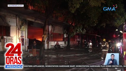 Bodega ng tela na nasunog sa Valenzuela City, magdamag na inapula | 24 Oras Weekend