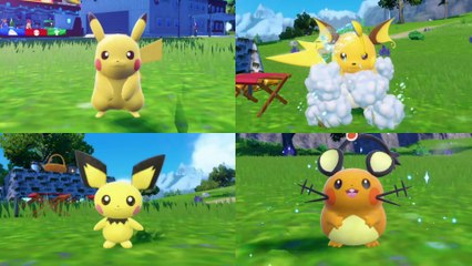 【Pokémon Écarlate et Violet】Pikachu & Dedenne & Pohm et chromatique Pique-nique mignon!