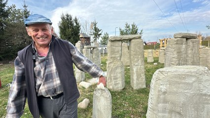 Niezwykłe budowle w ogrodzie mieszkańca Skierniewic