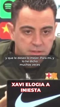 Xavi se deshace en elogios con Iniesta