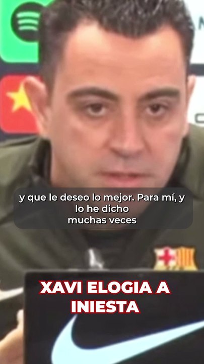 Xavi se deshace en elogios con Iniesta