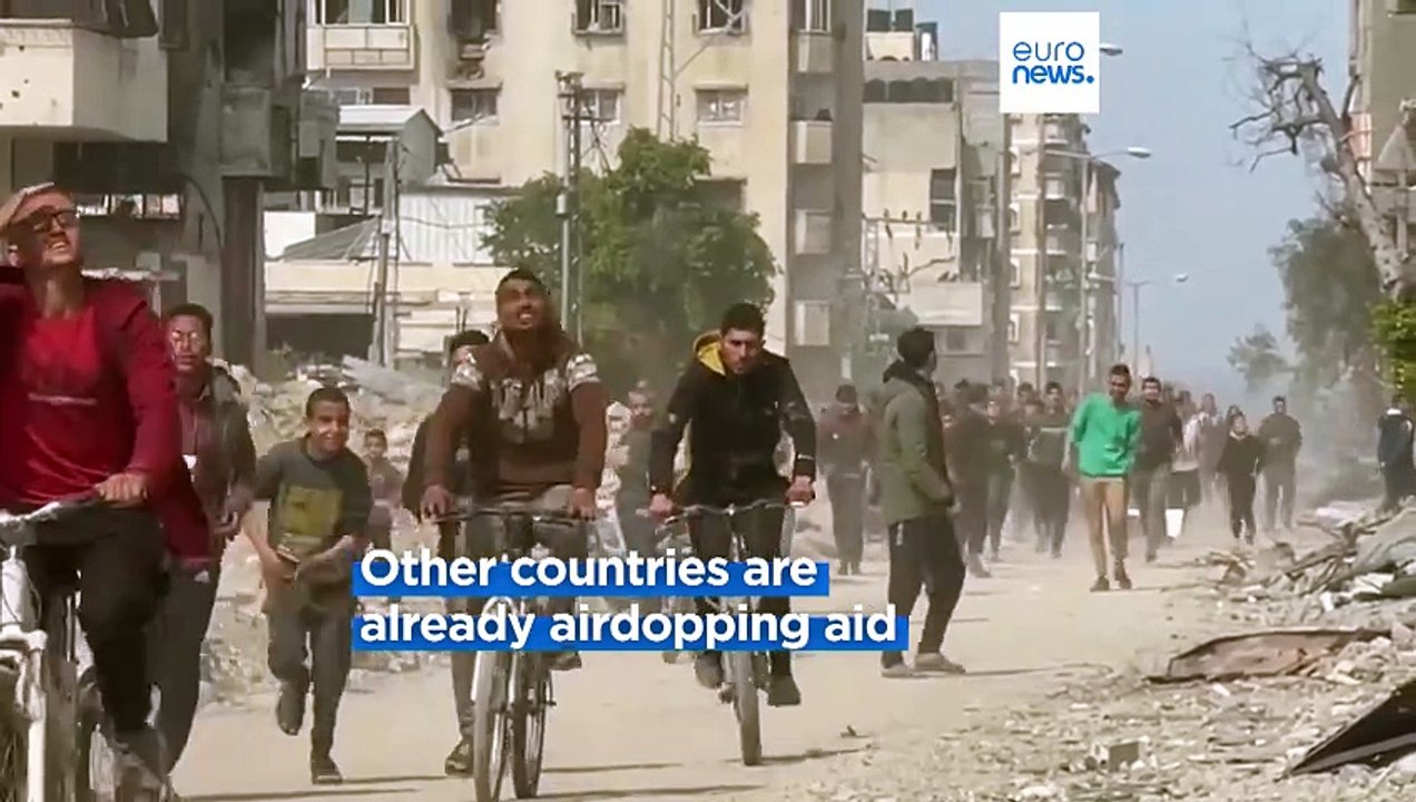US airdrops food into Gaza, Palestinian women allege abuse by Israeli ...