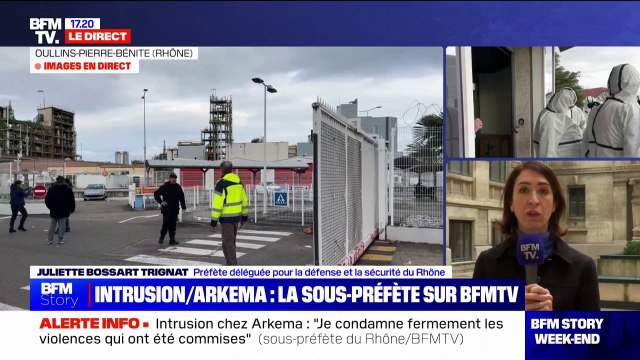 Action contre Arkema: Je tiens à condamner fermement les violences et les dégradations affirme Juliette Bossart Trignat, préfète déléguée pour la défense du Rhône