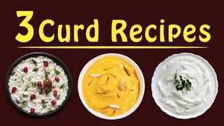 3 Curd Recipes | Shrikhand | Hund Curd Dip | Curd Rice | Curd Dishes By Chef Garima Gupta