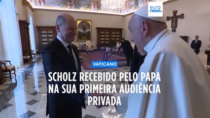 Papa Francisco recebe chancelor alemão Scholz para conversar sobre conflitos
