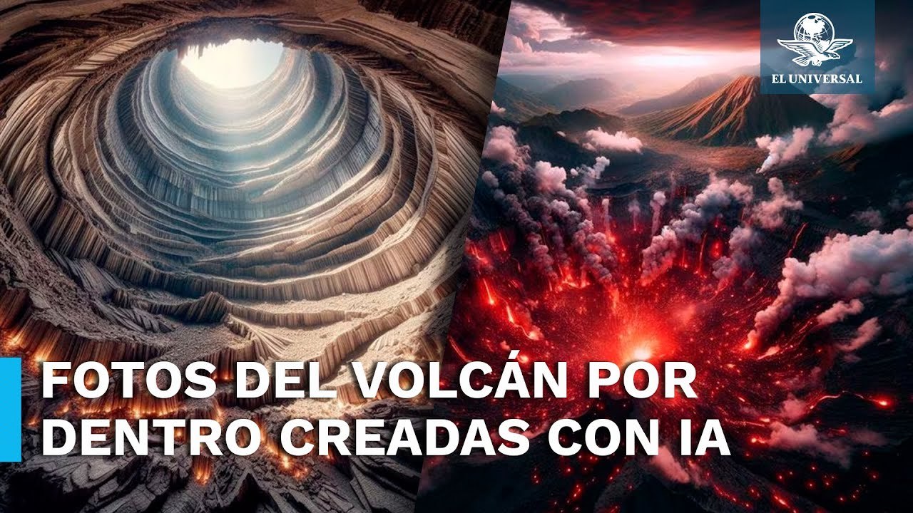 Así es el interior del Popocatépetl, según la Inteligencia Artificial