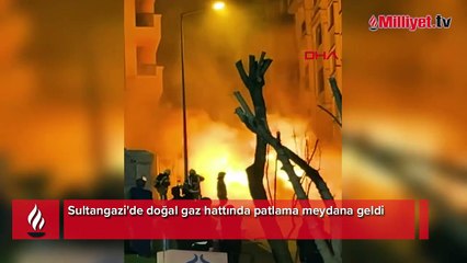 Sultangazi'de doğal gaz hattında patlama! Ekipler sevk edildi