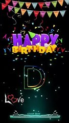 D letter black screen status ✨D name birthday whatsapp status