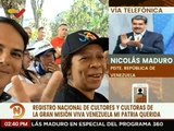 Pdte. Maduro felicita a los cultores por participar en el registro de la Gran Misión Viva Venezuela