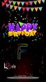 F letter black screen status ✨F name birthday whatsapp status