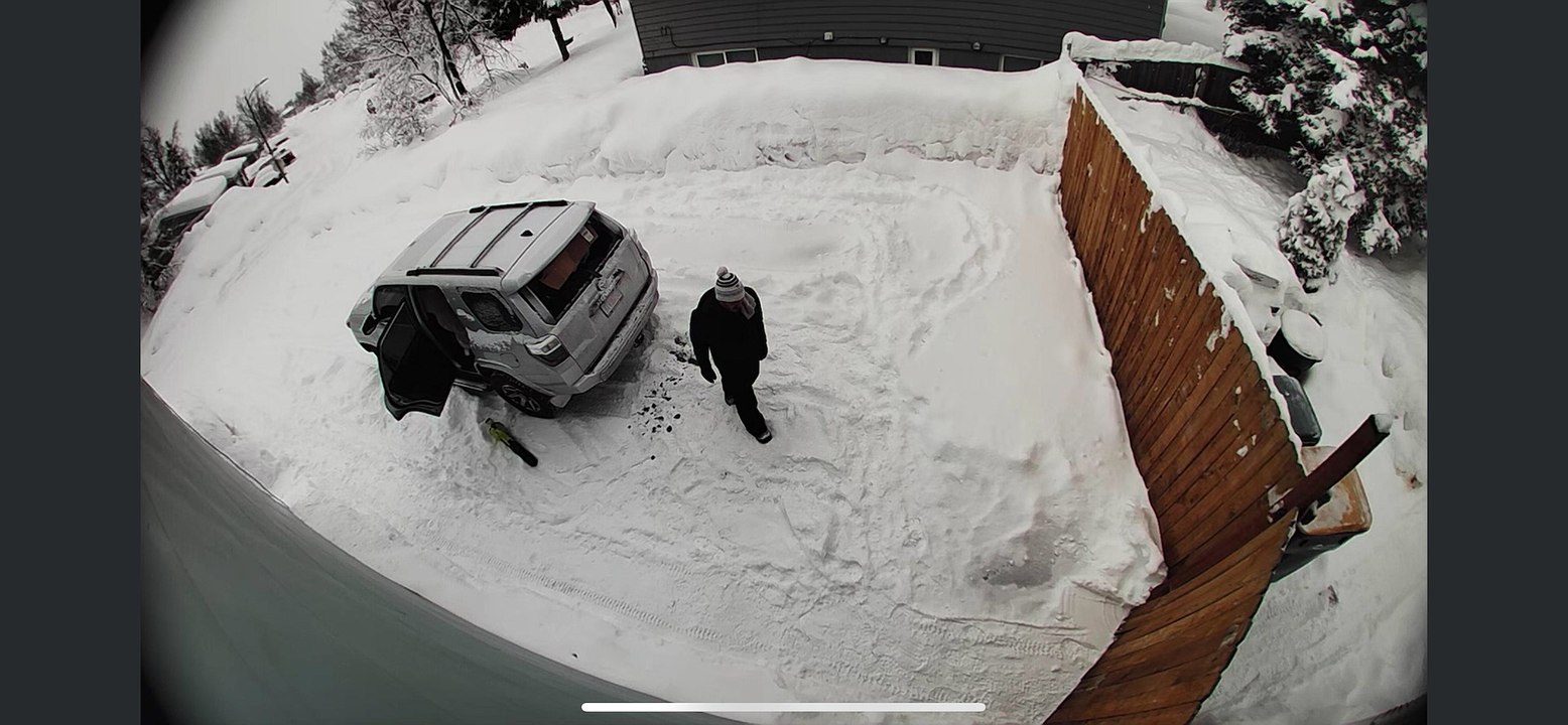 Snowblower Shatters Rear Windshield
