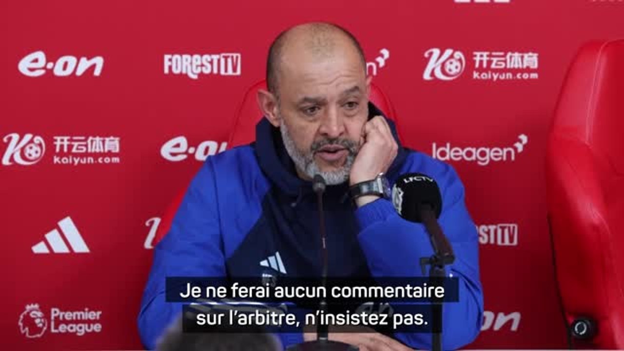 Nottingham Forest - Espirito Santo : "Je ne ferai aucun commentaire sur l'arbitre, n'insistez pas"