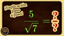  ¿CÓMO RACIONALIZAR una fracción que posee una raíz cuadrada en su denominador?  ¡Explicación!