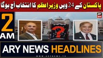 ARY News 2 AM Headlines 3rd March 2024 | Parliament to elect new PM Today | Shehbaz Sharif vs Omar Ayub