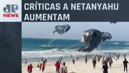 EUA cumprem promessa e despejam suprimentos de aviões em Gaza