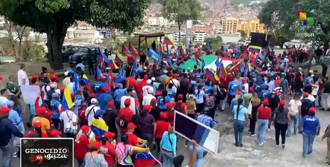 Venezolanos se reúnen en plazas públicas en rechazo al genocidio en Palestina