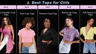 30 types of Tops for Girls and Tops for Women
