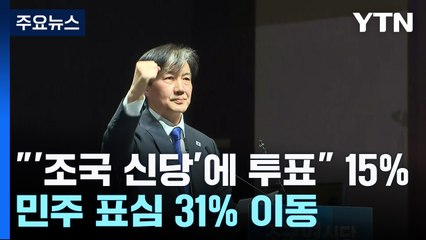 "비례대표 '조국 신당' 투표" 15%...민주 표심 31% 이동 / YTN