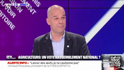 "Les enquêtes d'opinion montrent qu'il y a eu un mouvement du monde agricole vers une partie l'extrême-droite" reconnaît Arnaud Rousseau